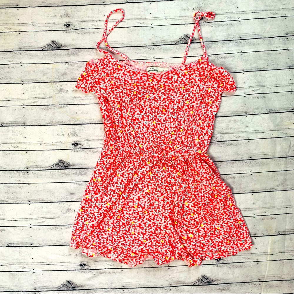 Abercrombie Kids Red Floral Romper